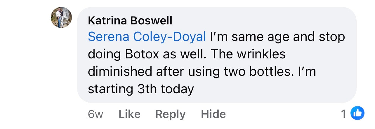 Facebook comment screenshot