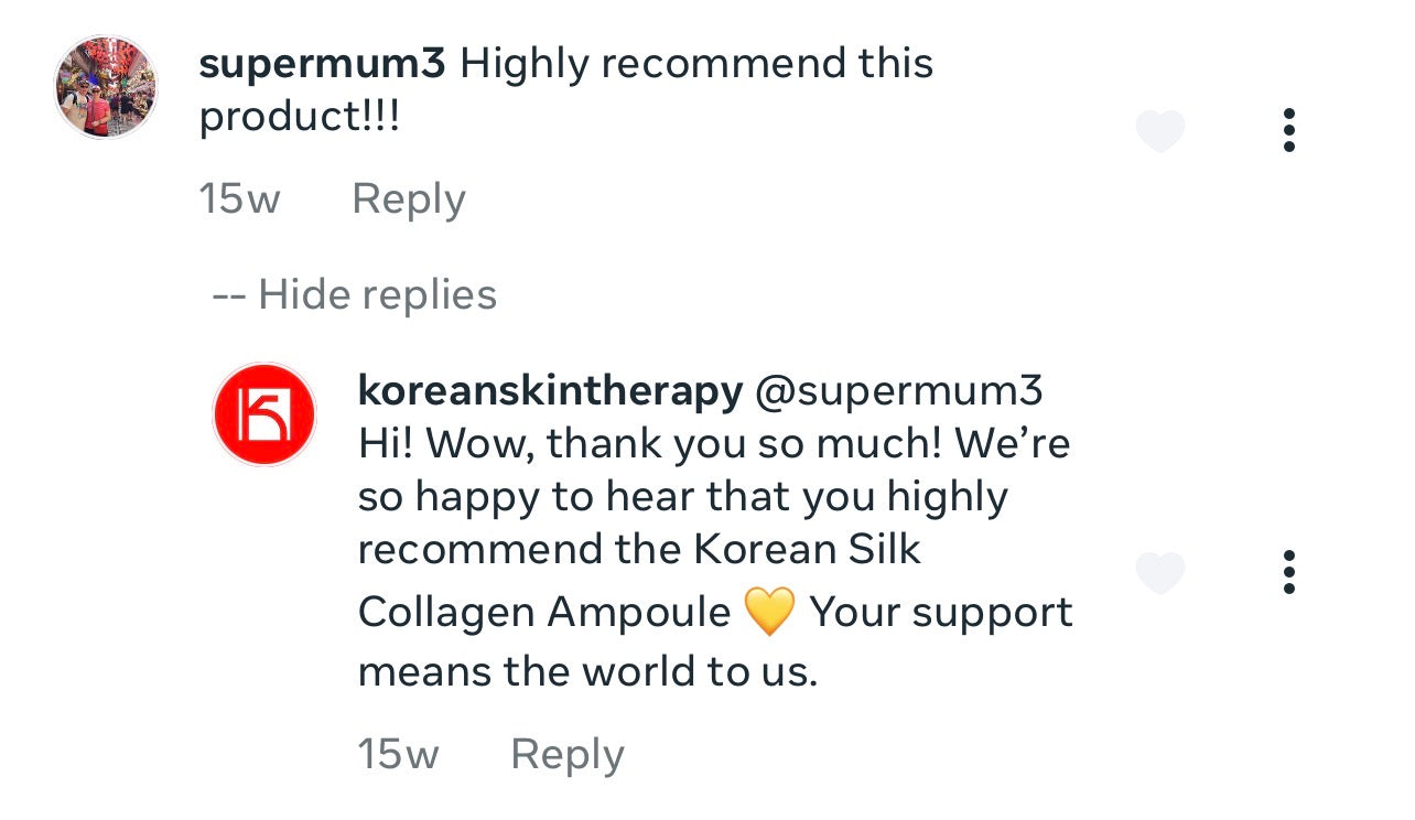 Facebook comment screenshot